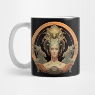 Hyper-Realistic Sci-Fi Baroque Alien Queen Mug